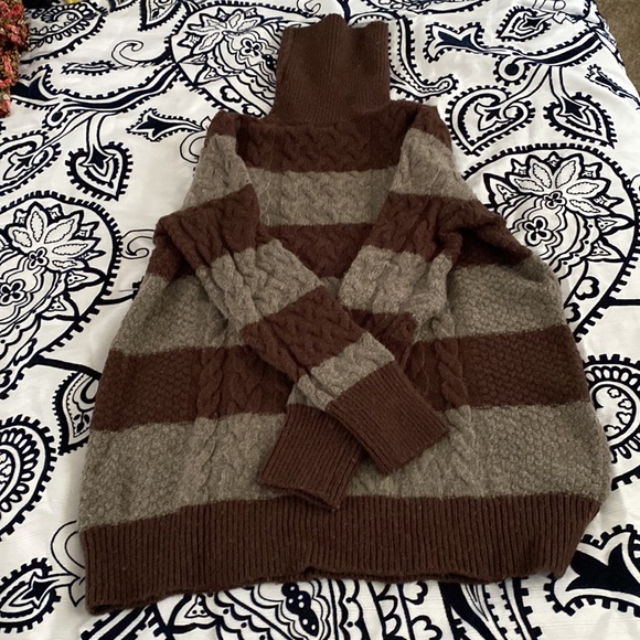 Halogen x Atlantic pacific striped wool sweater - Picture 3 of 5
